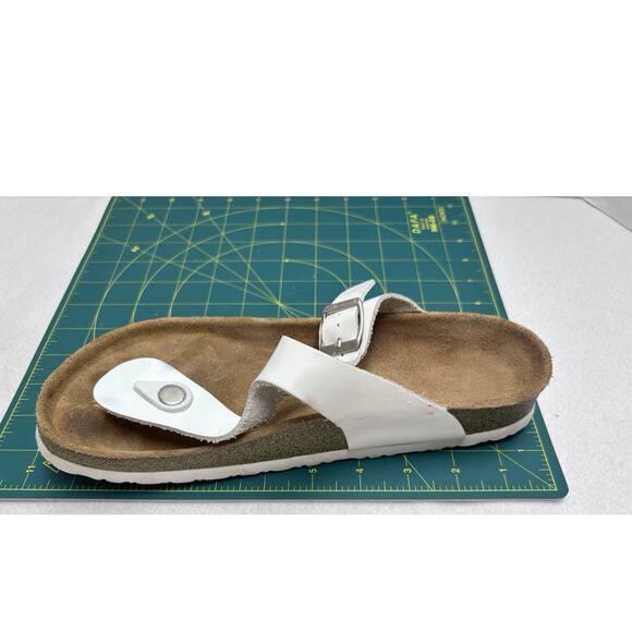 Neckermann Thong Sandals Leather Women's Size 40 EU / 9 - 9.5 US White See Pics - Picture 9 of 12